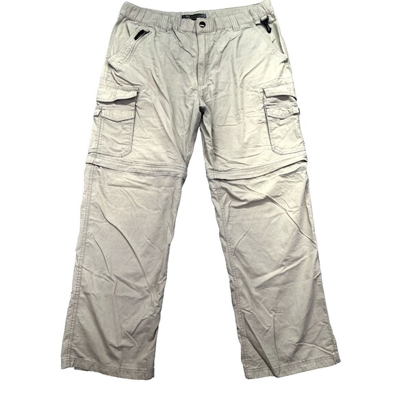 BC Clothing Convertible‎ Zip Off Hiking Cargo Pants Men's Tag Size XXL x 32 Tan - Picture 1 of 15